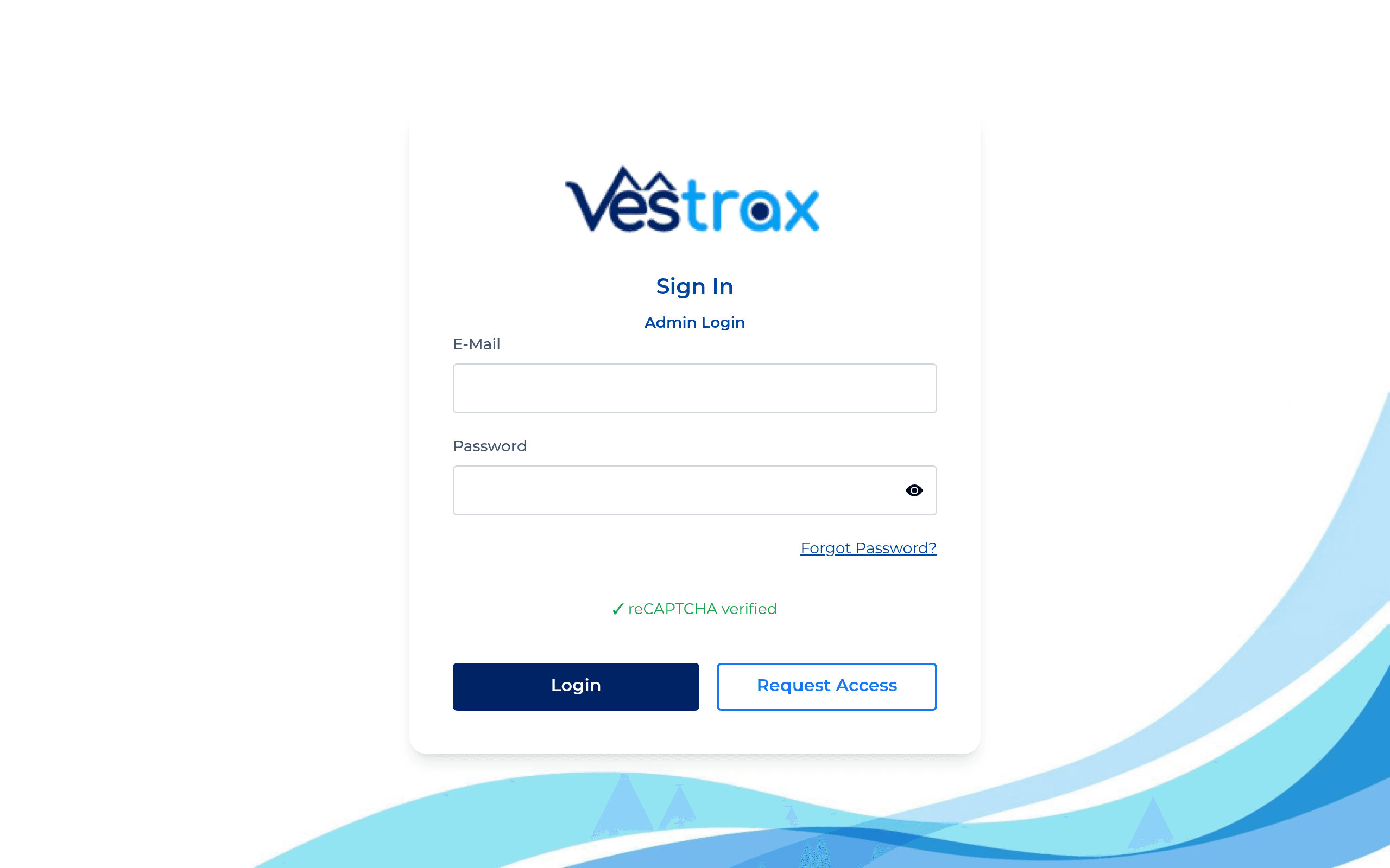 Vestrax admin platform — capture of the live app (admin.boingestates.com)